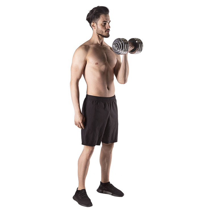 Sztangielki-sztanga w walizce chrom 2 x 15 kg STC30 - HMS