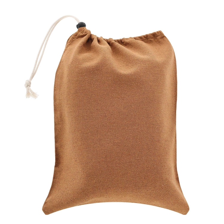 Dwuosobowy hamak ogrodowy z frędzlami w stylu boho brązowy