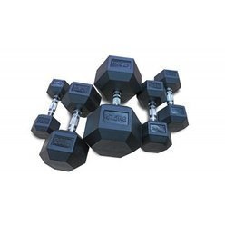 Hantla ogumowana HEX 10 kg - Bauer Fitness