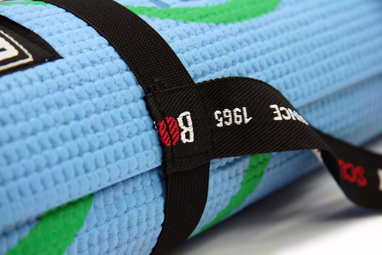 Mata do jogi z paskiem BB 8300 niebieska - Body Scultpture