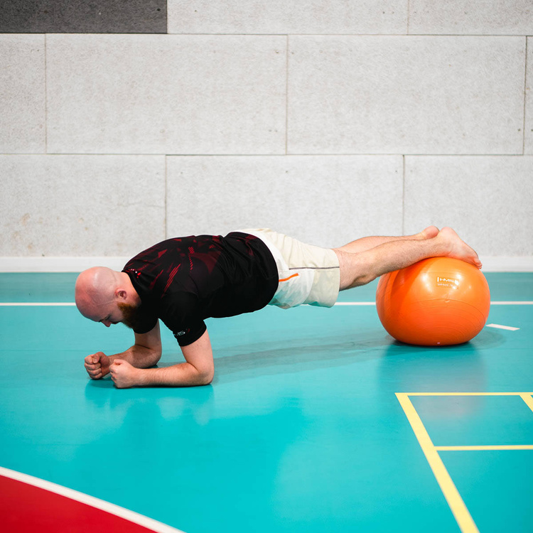 Piłka gimnastyczna Anti-Burst 65 cm brązowa YB02N - HMS