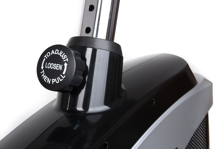 Rower elektryczno-magnetyczny HS-090H Apollo srebrny + mata - Hop Sport