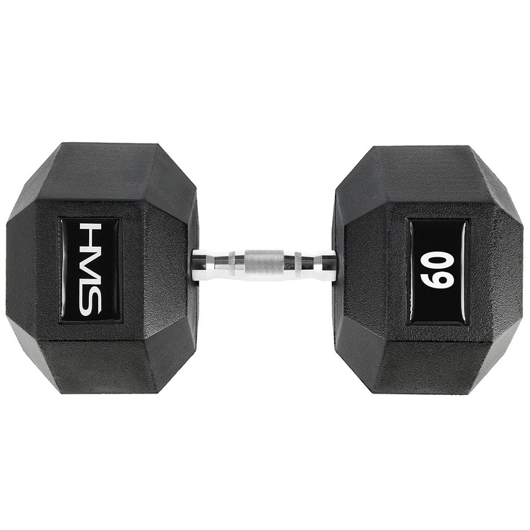 Hantla stalowa gumowana Hex Pro 60 kg - HMS