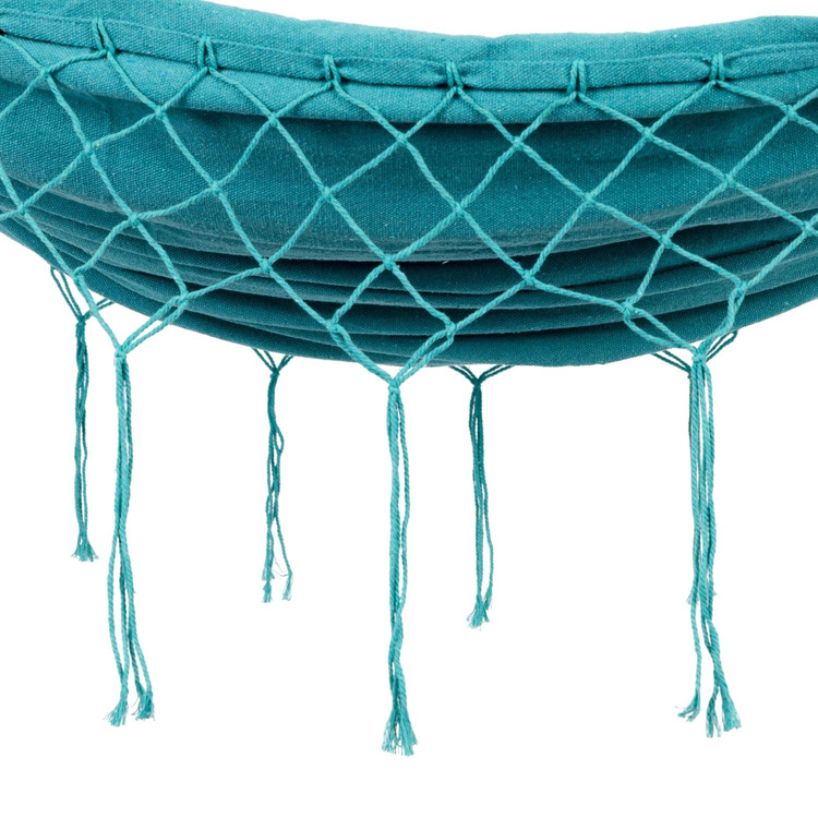 Dwuosobowy hamak ogrodowy bujak huśtawka leżak 200x150cm boho zielony