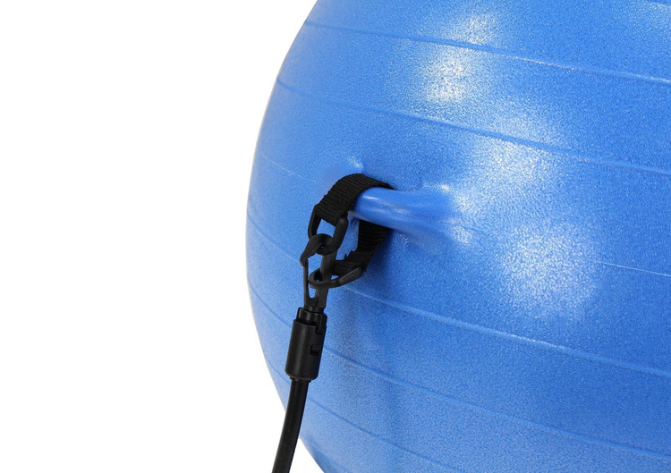 Piłka gimnastyczna Antiburst z gumami fitness BB 001TR 65 cm - Body Sculpture