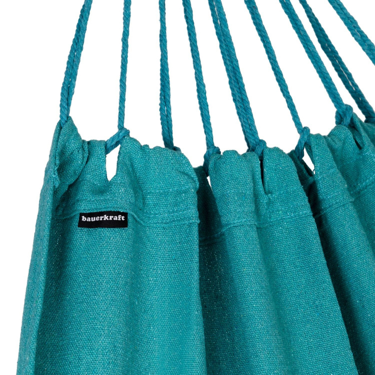 Hamak ogrodowy bujak huśtawka leżak 200x100cm turkusowy