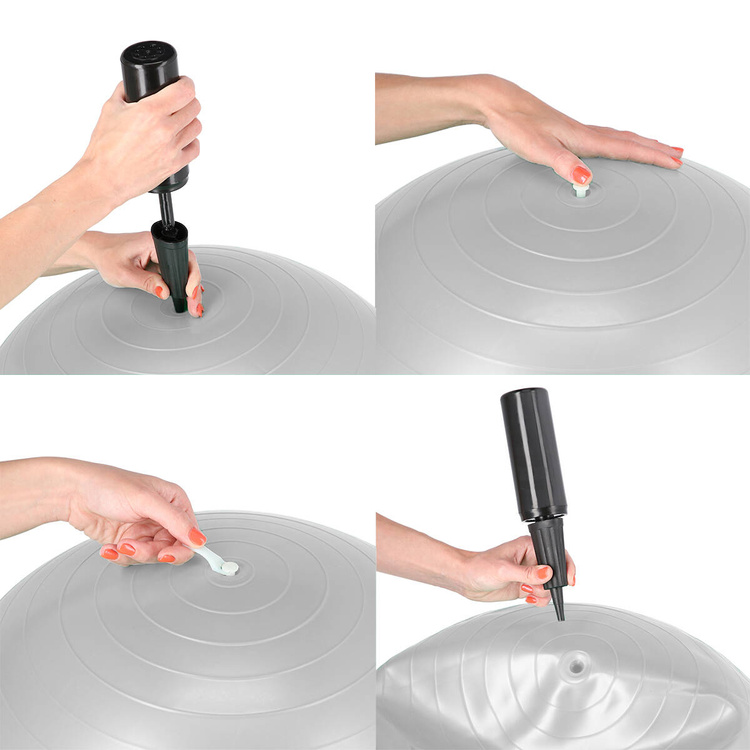 Piłka gimnastyczna YB01N 65 cm szary - HMS