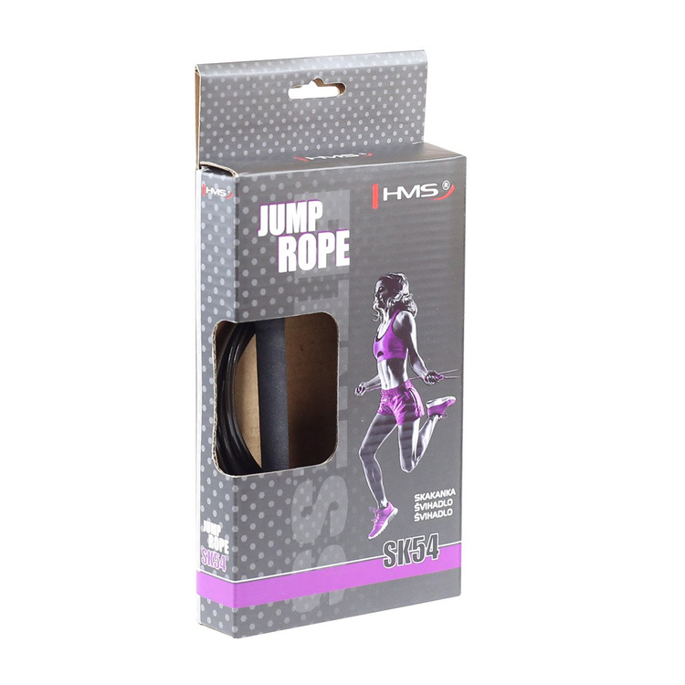 Skakanka szybka SK54 czarno-srebrna - HMS