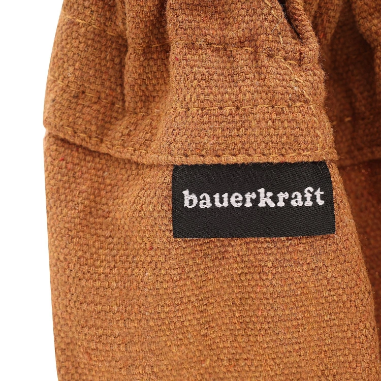 Dwuosobowy hamak ogrodowy z frędzlami w stylu boho brązowy