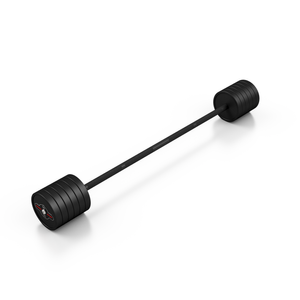 Sztanga gumowana prosta 50 kg czarny mat - Marbo Sport