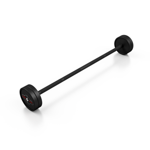 Sztanga gumowana prosta 15 kg czarny mat - Marbo Sport