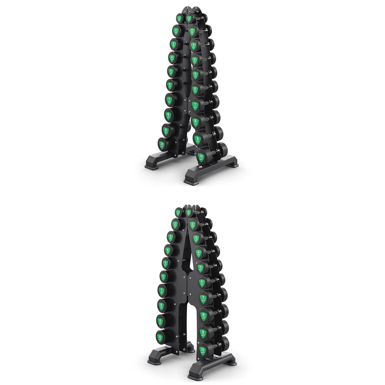 Zestaw hantli stałych poliuretanowych 1-10kg (skok co 1 kg) 110 kg -UpForm