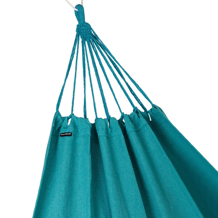 Dwuosobowy hamak ogrodowy bujak huśtawka leżak 200x150cm boho zielony