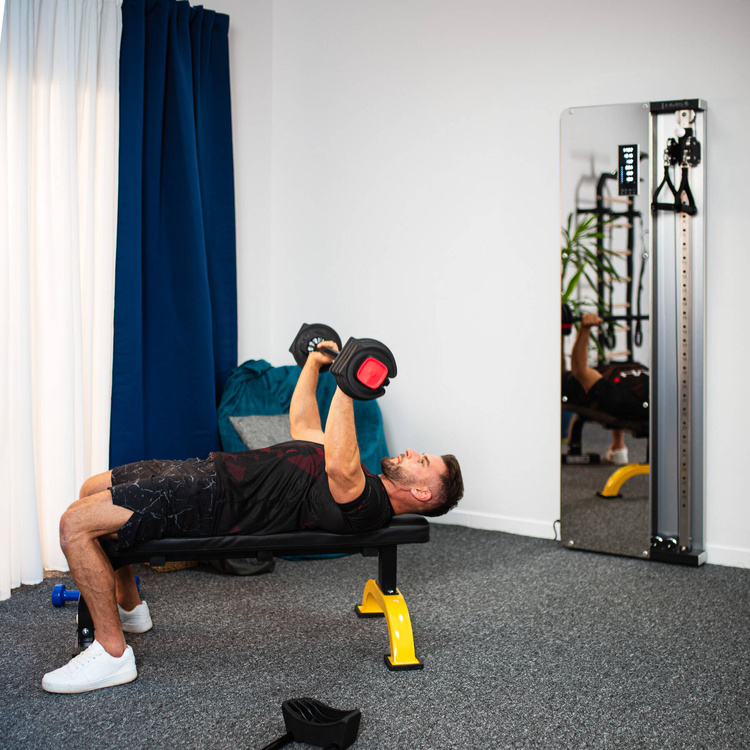 Zestaw regulowanych sztangielek SGR18 PRO 3w1 41 kg - HMS