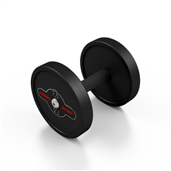 Hantla stalowa gumowana 7,5 kg czarny mat - Marbo Sport