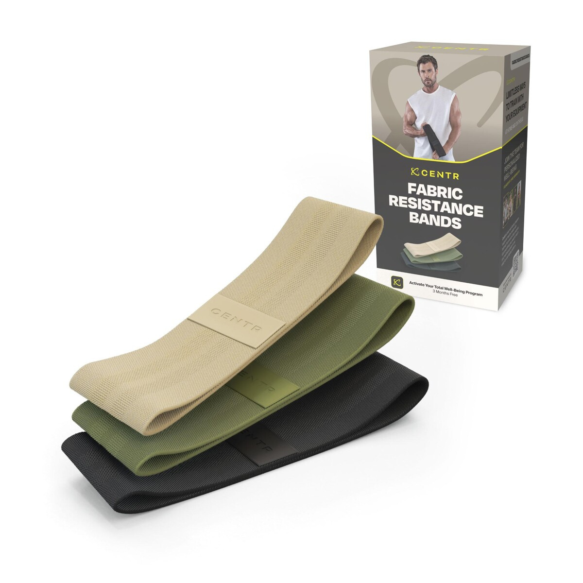 Zestaw taśm oporowych (3 szt) The Centr Fabric Resistance Bands (CFB)