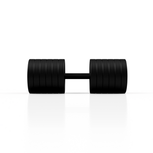 Hantla stalowa gumowana 45 kg czerwony połysk - Marbo Sport