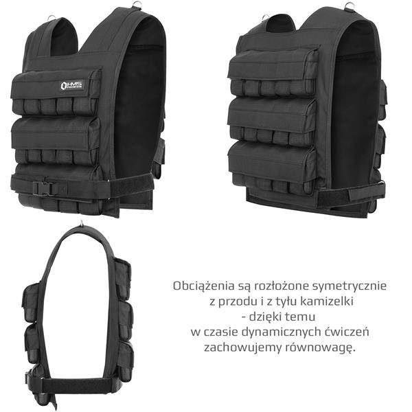Kamizelka treningowa KTO30 z regulowanym obciążeniem 30 kg - HMS