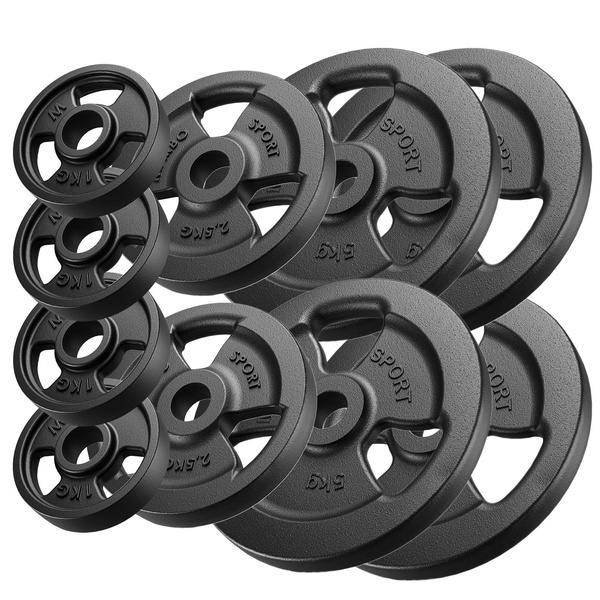 Zestaw obciążeń żeliwnych kierownica 29 kg / 4 x 5 kg + 2 x 2,5 kg + 4 x 1 kg - Marbo Sport
