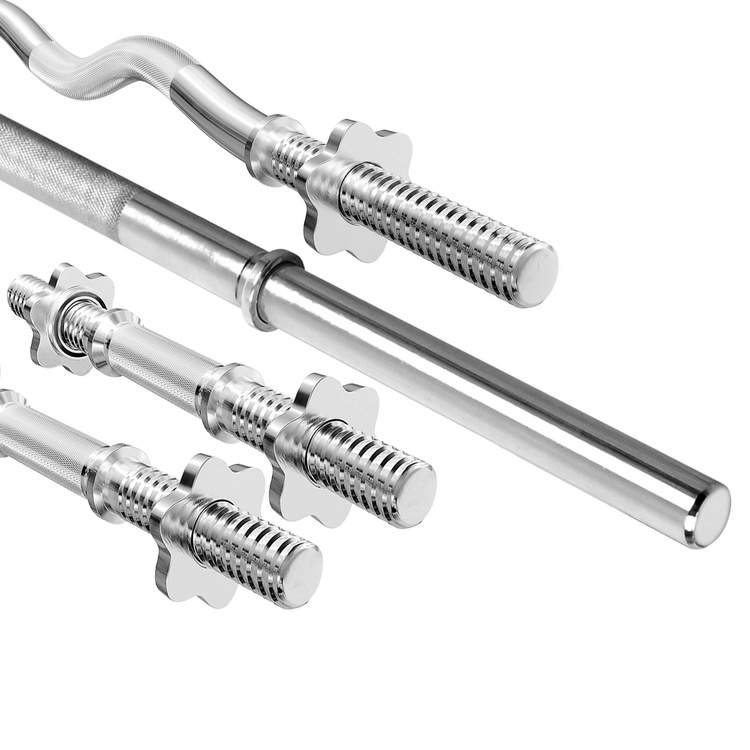 Zestaw gryfów i obciążeń gumowanych 172 kg - Marbo Sport