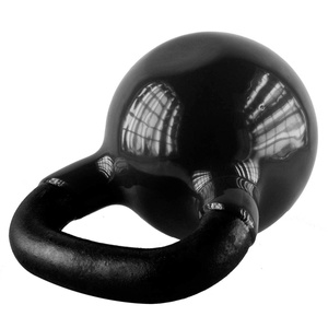 Hantla winylowa żeliwna kettlebell czarna 32 kg - HMS