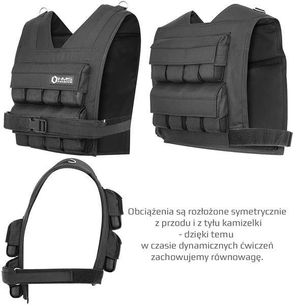 Kamizelka treningowa KTO16 z regulowanym obciążeniem 16 kg - HMS